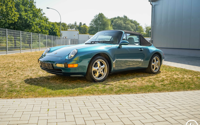 Porsche 911 993 Cabrio Turquoise Metallic Climate 69,900 km VAT statable (1996)