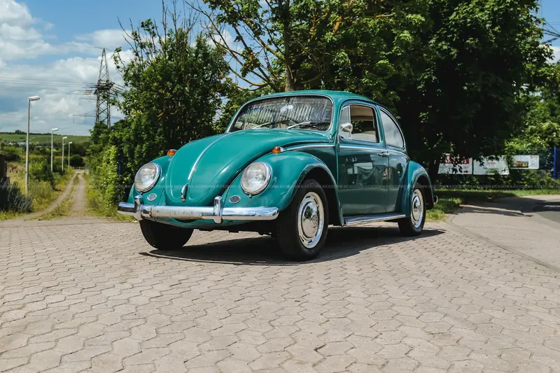 Volkswagen Beetle (1965) in Java green, original and unrestored condition, first owner