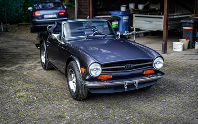 Triumph TR 6 Cabrio (1973), Anthrazitmetallic, Restauriert, 12.000 € investiert