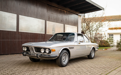 BMW E9 3.0 CSI (1973) with grade 2 appraisal, manual transmission, leather interior