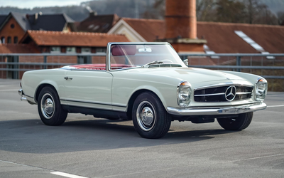 Mercedes-Benz W113 230 SL Pagoda Partially restored H license plate TÜV Immediately ready to drive Leather interior Valuation report (1964)