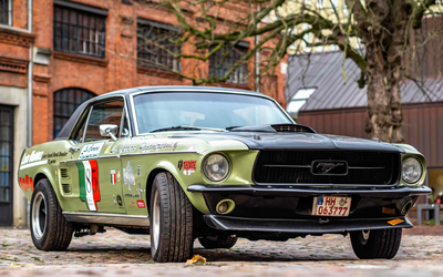 Ford Mustang V8 347ci Stroker Marti-Report aluminum cylinder heads intake spider carburetor (1967)