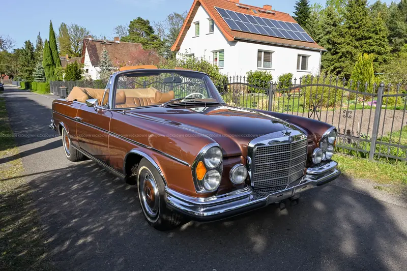 Mercedes Benz 280 SE W111 Cabriolet (1970), Flachkühler, Werkscabriolet, Gutachten Note 2, sehr gepflegt