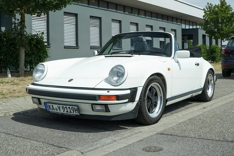 Porsche 911 Carrera 3.2 G50 Cabriolet (1988), deutsches Fahrzeug, Gutachten Note 2, Scheckheft, Restaurierung bei Porsche
