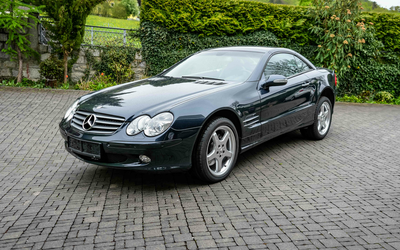 Mercedes-Benz R230 SL 500 Smaragdschwarz-Metallic aus 2. Hand 18 Jahre im Erstbesitz lückenloses Scheckheft (2003)