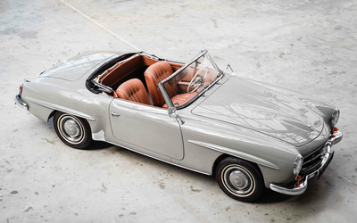Mercedes-Benz 190 SL W121 Frame-Off Vollrestauriert perfekter Zustand umfangreiche Dokumentation Zementgrau (1961)
