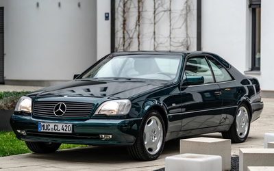Mercedes-Benz C140 CL 420 Turmalingrün Nappaleder V8-Motor aus 3. Hand Schiebedach Tempomat (1998)