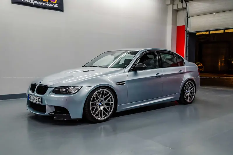 BMW E90 M3, Japan import with KW V3-CS coilover suspension and Eventuri intake system