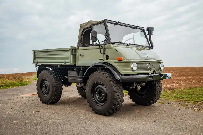 Mercedes-Benz Unimog 406 U900 Cabrio (1986), Seltene 110 PS-Version (U900), Wertgutachten mit Note 2