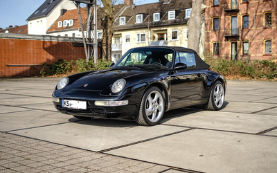 Porsche 911 Carrera 993 Cabrio in Schwarz Umfangreich Restauriert Getriebe Revidiert Mit Wertgutachten Note 2 (1995)