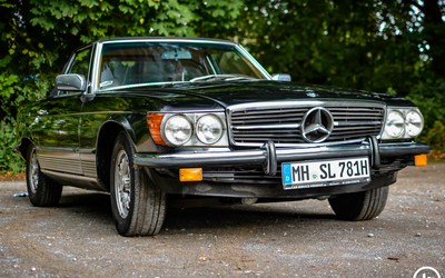 Mercedes-Benz R107 380SL Baroque rims Power steering Becker Grand-Prix (1981)