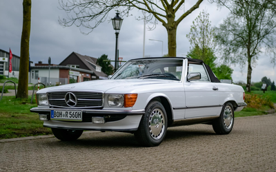 Mercedes-Benz R107 560 SL Certificate of Value Note 2 H license plate 2nd hand TÜV Approved Duty paid US-Import (1986)
