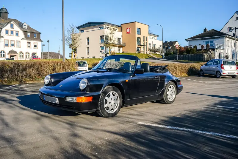 Porsche 964 911 Carrera 2 Cabriolet black/black with complete checkbook, certificate 2+, H license plate (1990)