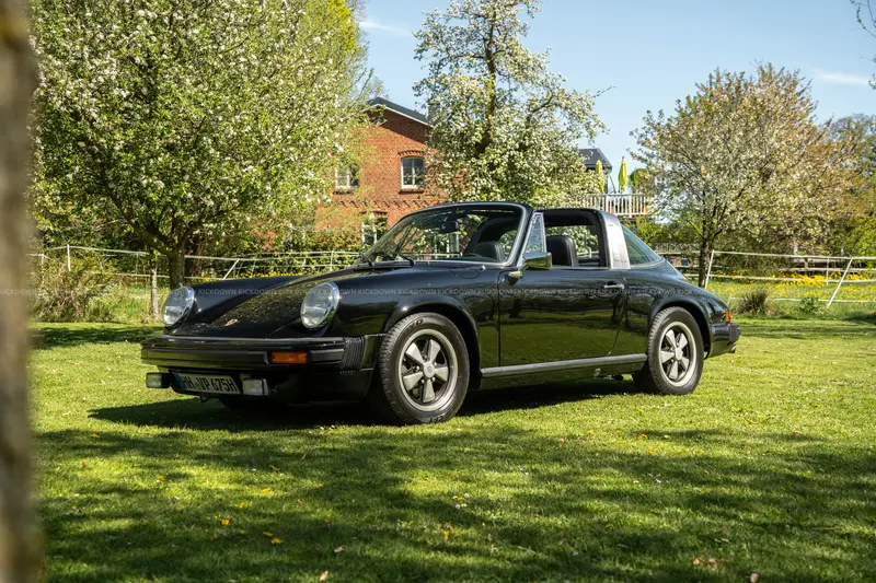 Porsche 911 S Targa (1975), a very well-maintained U.S. import, rated B, engine and transmission partially overhauled