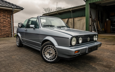 Volkswagen Golf 1 Cabriolet Karmann Owned since 2007 Brakes renewed with Ronal rims (1989)