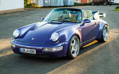 Porsche 911 964 Carrera 4 Turbolook Veilchenblau Metallic Matching Numbers Gutachten (1990)