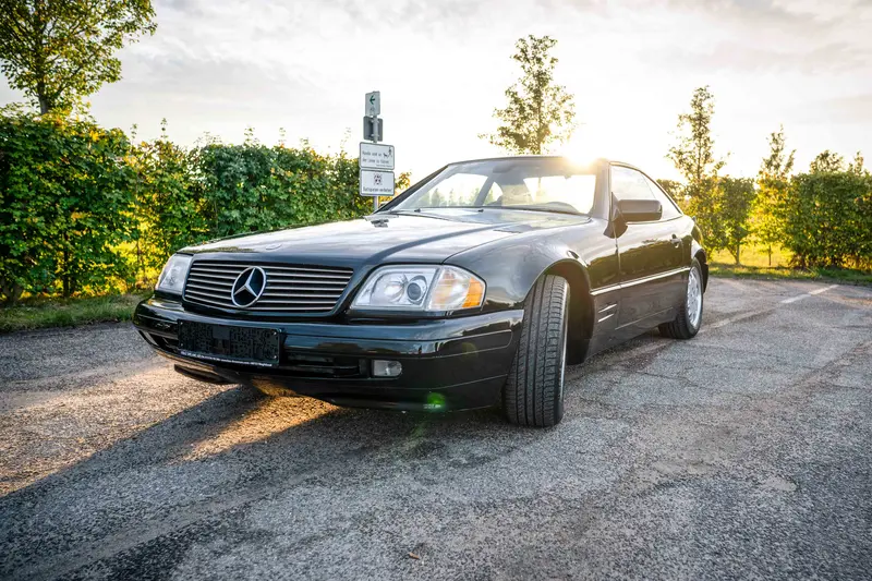 Mercedes-Benz R129 500SL 1 JAHR Garantie Schwarz 040 MOPF 2 nur 74.000 mi Panorama Vollglas Lückenlose Historie (1997)