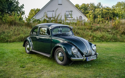 Volkswagen Käfer 1200 (1963) in Grün mit Becker Radio, sehr gepflegt, seit 2016 im Besitz