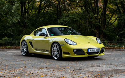 Porsche 987 Cayman R (2011), Launchfarbe Peridot Metallic, lückenloses Scheckheft, sehr gepflegt