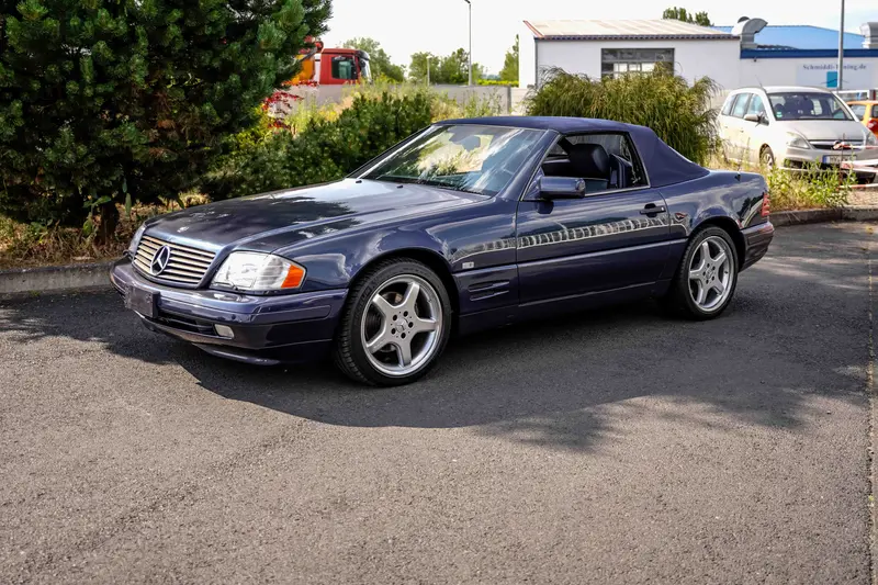 Mercedes Benz R 129 SL 500 reichhaltige Ausstattung aus 2. Hand "Jasper Blue Metallic" (1996)