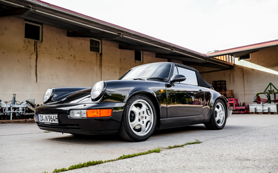 Porsche 911 964 Carrera 2 Cabriolet (1991), German vehicle, only 119,190 kilometers, engine overhauled and soft top replaced