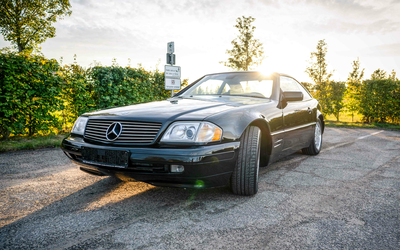 Mercedes-Benz R129 500SL 1 JAHR Garantie Schwarz 040 MOPF 2 nur 74.000 mi Panorama Vollglas Lückenlose Historie (1997)