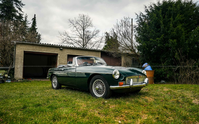 MG B Cabrio (1969), British Racing Green, ältere Restauration