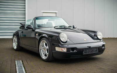 Porsche 964 Cabrio dt. Erstauslieferung teilweise Scheckheft schwarz/schwarz (1991)