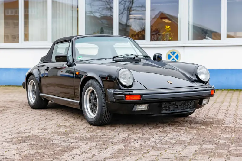 Porsche 911 3.2 Cabrio G50 Dt. EZ seltenes Raffleder Klima Sitzheizung elektrisches Verdeck (1988)