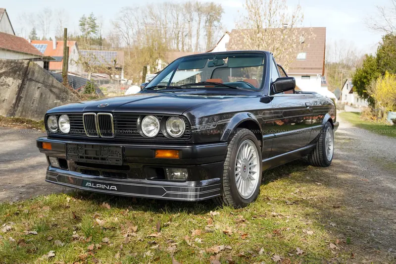 1991 BMW 325i Convertible Alpina B6 3.5 conversion with original Alpina engine, limited-slip differential, Bilstein suspension, inspection rating: 2