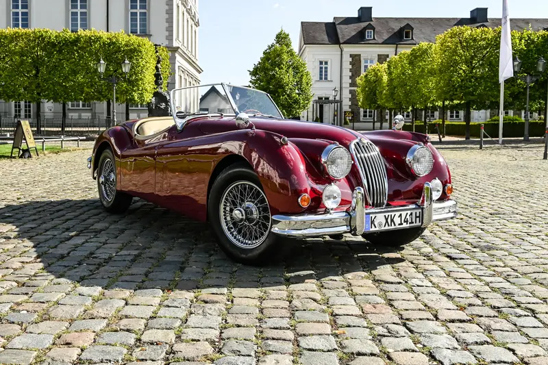 Jaguar XK140 SE Roadster, Bordeaux Rot aus 2. Hand, H-Zulassung, Wertgutachten Note 1-2 (1954)