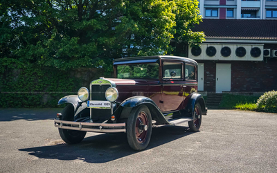 Chevrolet AC (1929), frame-off restored, Classic Data Note 2-, H license plate