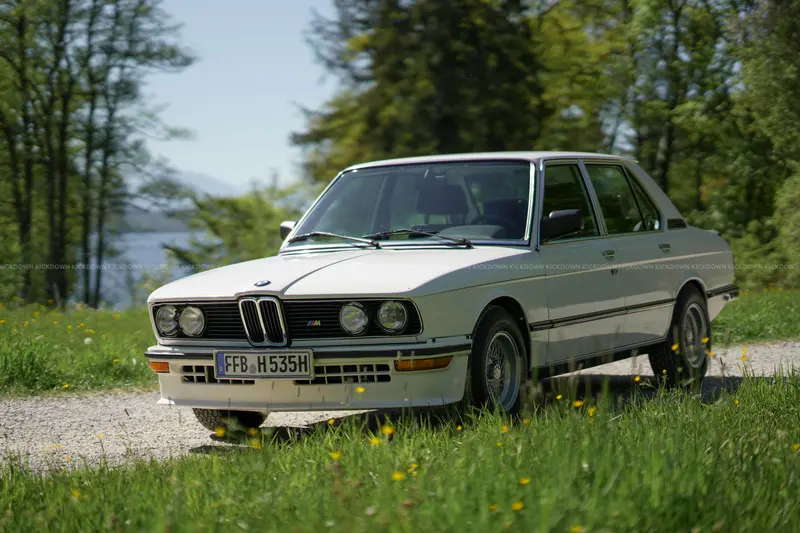 BMW E12 M535i (1980), a rare predecessor to the M5, in unique original condition, second-hand, engine rebuilt, inspection report grade 1-