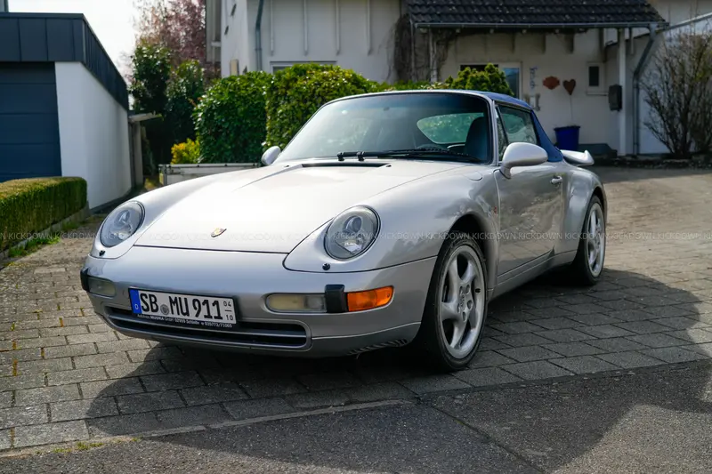 Porsche 993 Cabrio Exclusive (1997) with turbo rear wing, imported from the U.S., in excellent overall condition