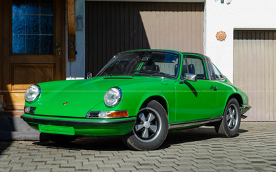Porsche 911 2.4 E Targa Ölklappe (1972), restauriert, mit Fuchsfelgen, deutsche Erstauslieferung