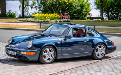 Porsche 964 Carrera 4 Coupé "Amazonas Grün Metallic" aus 3. Hand Cup-Felgen RUF Cup-Rohr RUF-Tieferlegung Turbo-Bremsen (1991)