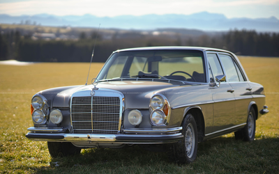 Mercedes Benz 300 SEL 3.5 W109 (1971), seltener V8 mit Gutachten Note 1-, Scheckheft, seltene Farbkombination