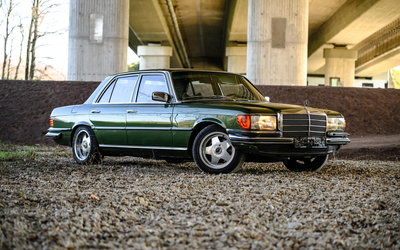 Mercedes Benz W116 280 SE in Grün-Metallic Restauriert Motor revidiert H-Kennzeichen Gutachten Note 2 (1979)