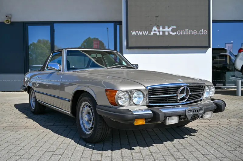 Mercedes-Benz 380 SL R107 (1985), klassische Farbkombination, TÜV und H-Kennzeichen, Gutachten Note 3