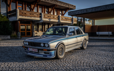 BMW E30 323i (1985), grade 2 appraisal, Bilstein suspension, body parts from Zender