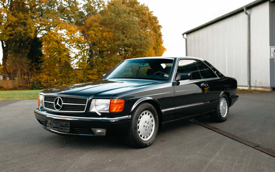 Mercedes Benz 560SEC C126 (1990), erst 62.300 Kilometer, Gutachten Note 2+, äußerst gepflegtes Sammlerfahrzeug