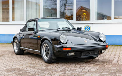 Porsche 911 3.2 Cabrio G50 Dt. EZ seltenes Raffleder Klima Sitzheizung elektrisches Verdeck (1988)