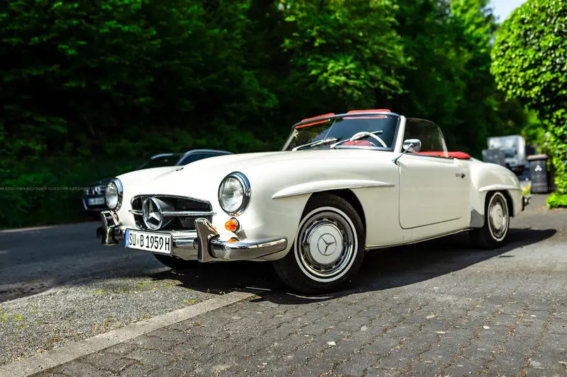 Mercedes Benz 190 SL (1958), einmalige Historie, deutsche Erstauslieferung, Wertgutachten Note 2+, komplett restauriert für 75.000€, Hardtop