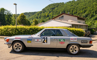 Mercedes Benz C107 450SLC (1974), Rally-Umbau, 25.000€ Investitionen, TÜV neu