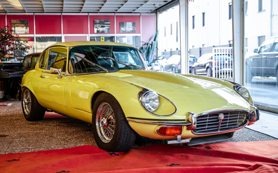 Jaguar E-Type V12 Coupé (1973), second-hand, restored, H license plate, ready to drive