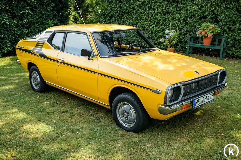 Datsun Cherry F II Coupé with rare rally stripes unsealed (1978)