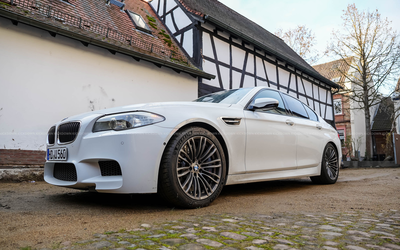 BMW M5 F10 (2013) in Alpine White, full service history, second-hand, low mileage