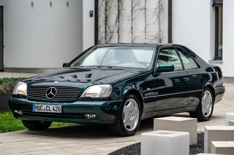 Mercedes-Benz C140 CL 420 Turmalingrün Nappaleder V8-Motor aus 3. Hand Schiebedach Tempomat (1998)