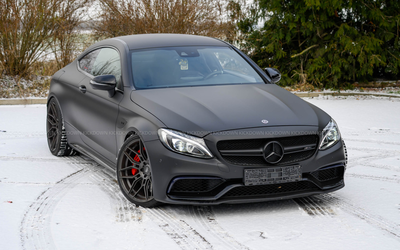 Mercedes-Benz C63 S AMG C205 (2018), 21-inch rims, full service history, high-quality wrapping, VAT deductible