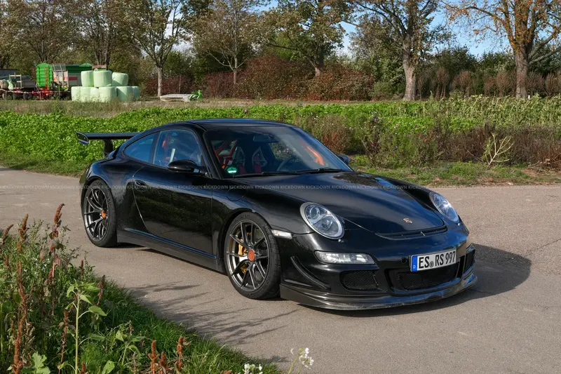 Porsche 911 GT3 RS 997.1 mit Clubsportpaket, Aerokit Cup, Sperrdifferenzial und bei Porsche revidiertem Getriebe